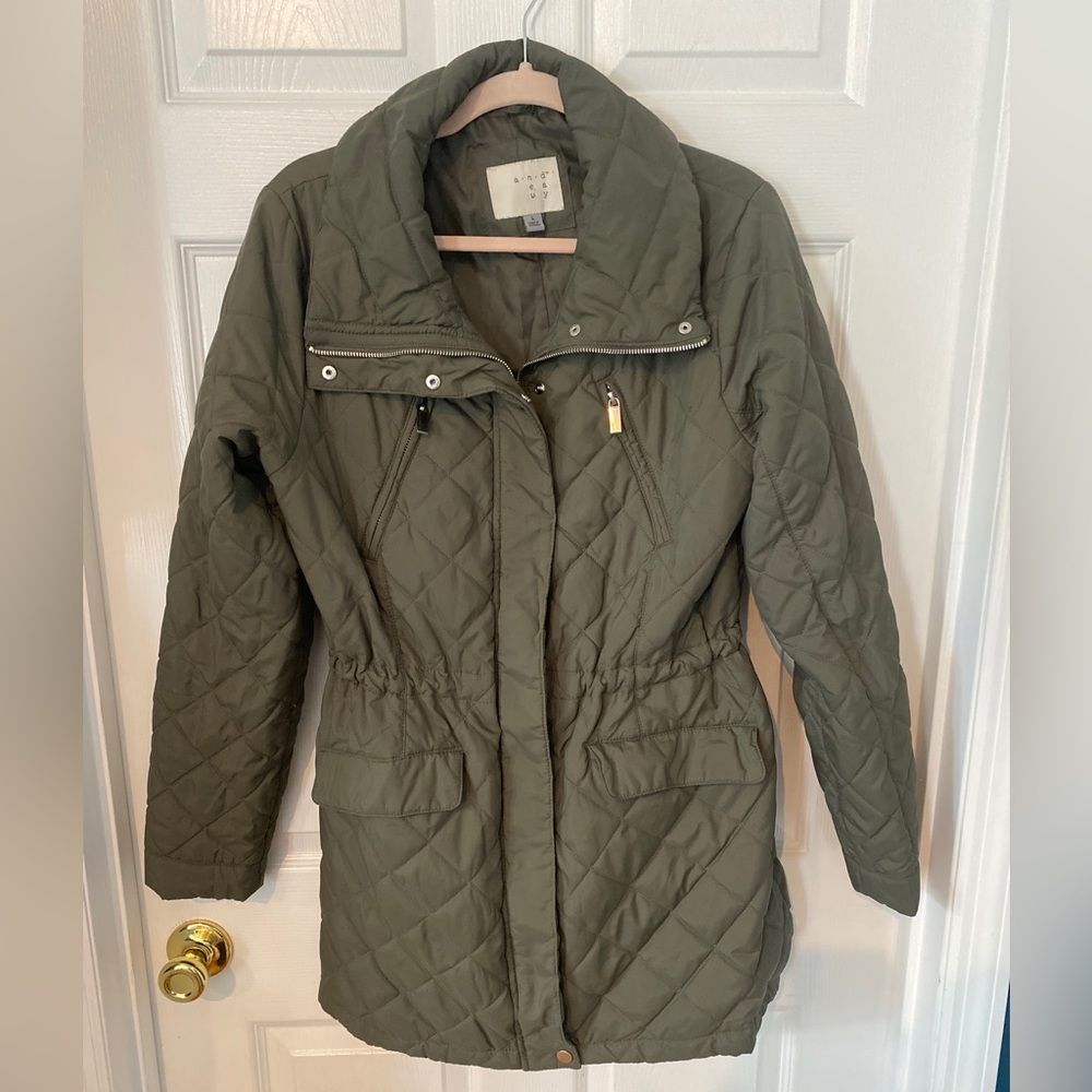 Olive green lightweight coat